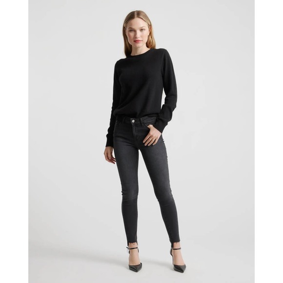 Quince XL Mongolian Cashmere Crewneck Sweater Black NWT - Picture 2 of 9